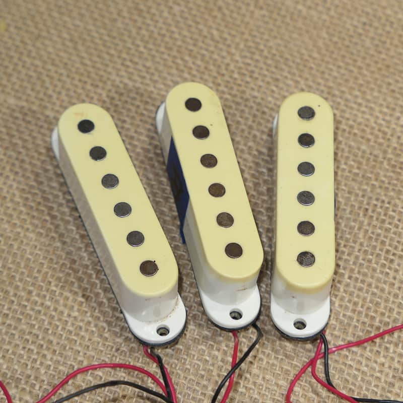 Pickups White Aged, Genuine 80s Squier Bullet Strat - Same Day Shipping #DH02 image 1