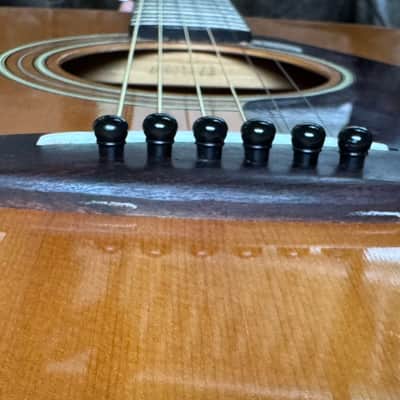 Yamaha FG-160 1974 with Vintage Folk Art Hard Shell Case image 7