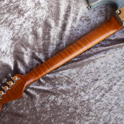 Build to order GB Liuteria Traditional Strato blue jeans relic image 8