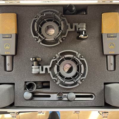 AKG C414 XLII/ST Stereo Matched Pair 2010s - Black image 1