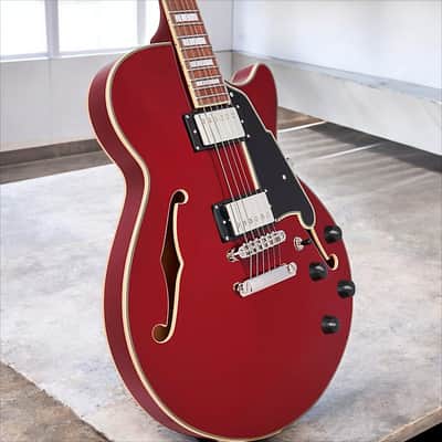 D'Angelico Premier SS Single Cutaway w/ stop-bar tailpiece, Burnt Red* w/ DAPSSBRDNS image 6