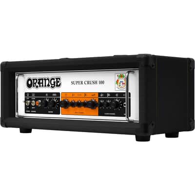Orange Super Crush 100 100-watt Solid State Head - Black image 3