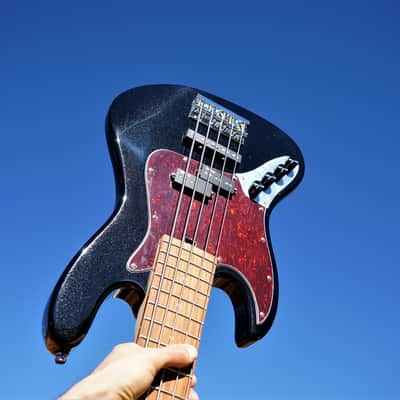 Sadowsky Metro Express Hybrid P/J Black High Polish Left Handed 5-String w/ Gig Bag image 1