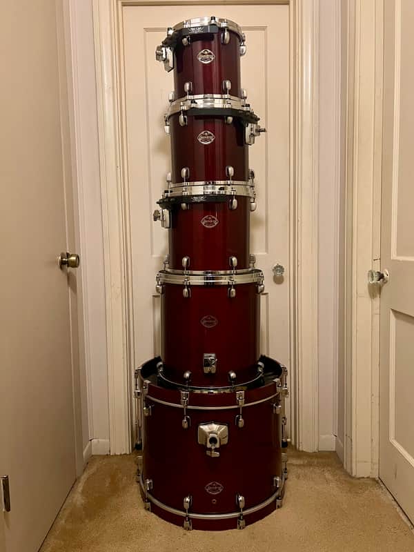 Tama Starclassic Maple 5 Piece Drum Kit Violet Shade Made In Japan image 1
