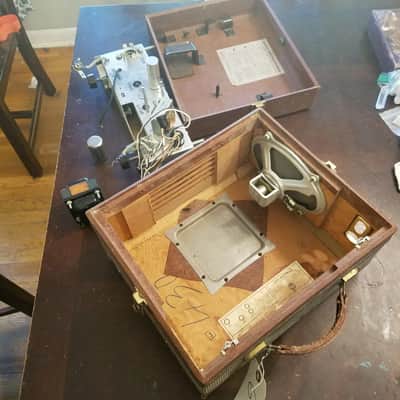 RCA Mono 6AQ5 tube amp project, cab, 5x7" AlNiCo speaker 1953 Brown and Tan image 3