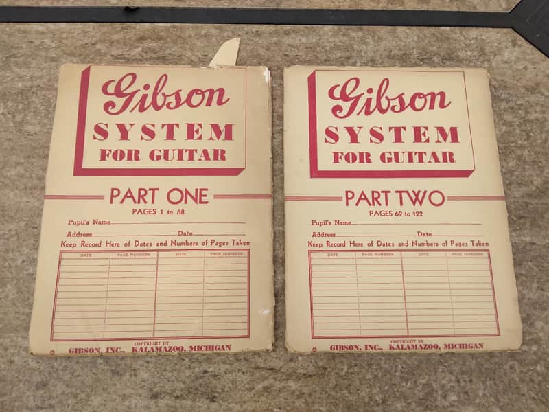 Vintage 1936 Gibson System For Guitar Volume One and Two Lesson Packets! EXTREMELY Rare Complete Sets! image 1