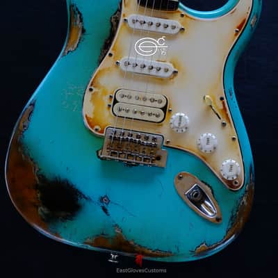 Fender Stratocaster HSS Seafoam Green Heavy Aged Relic image 7