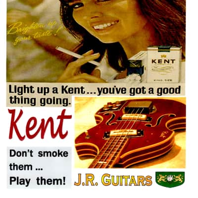 KENT  [Kawai/Teisco] 1967 Model 834  Violin-Shape HollowBody Cherry Red Stain - Original - Complete image 19