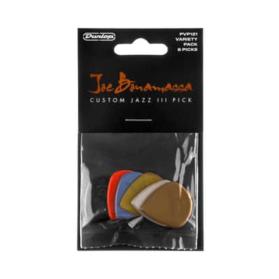 Dunlop Guitar Picks Joe Bonamassa Custom Jazz III Variety Pack 6 Picks image 3