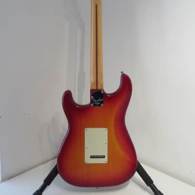2003 Fender American Deluxe Stratocaster in Aged Cherry Sunburst with Original Hard Case image 4