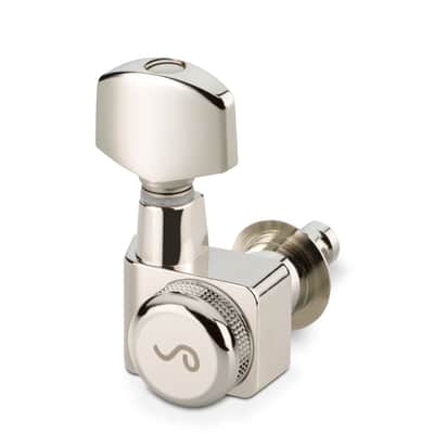 Schaller Germany F-Series 6-InLine 2-Pin Locking Tuners for Strat/Tele - NICKEL image 1