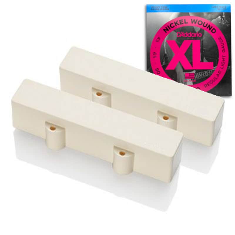 EMG J 4 String Jazz Bass® Pickup Set - Ivory (FREE STRINGS) image 1
