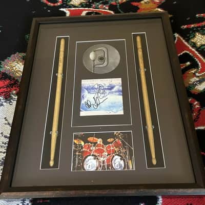 Neil Peart Played Drum Sticks And Signed CD Cover By Lifeson And Lee 10/26/84 image 2