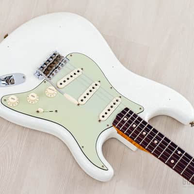 2023 Fender Custom Shop Limited Edition 1959 Special Stratocaster Journeyman Relic Olympic White w/ Case, CoA image 9