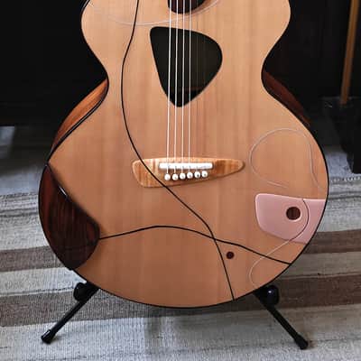Claudio Pagelli “Wall Paper” One-of-a-Kind Prototype Acoustic Guitar 2002 – Brazilian Rosewood / Swiss Moonspruce image 6