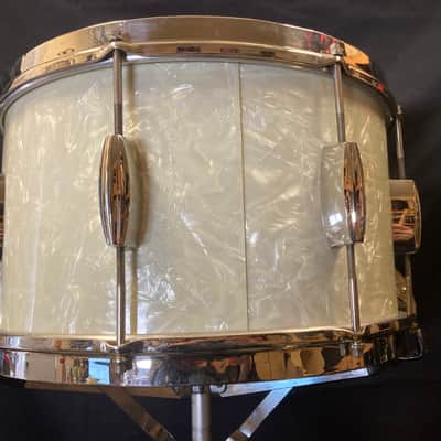 Slingerland - 8x14" Radio King 1940s-50s, 3 Ply, Deep Concert / Dance Model Snare Drum - Marine Pearl/Nickel STUNNING!! image 12