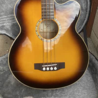 Michael Kelly Firefly 4-String Acoustic-Electric Bass Guitar w/ Hard Case image 3