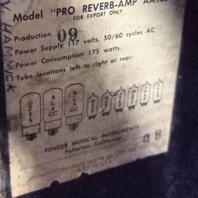 1967 Fender Pro Reverb Amplifier Vintage Blackface Amp image 10