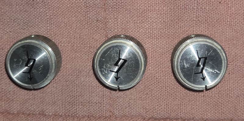 1960's Gretsch G arrow alluminum knobs set of 3 Anniversary Tennessean Guitar image 1