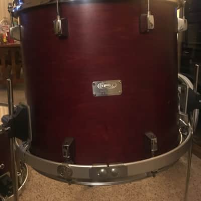 Orange County Drum & Percussion OCDP USA 6-piece drum kit 2002 Burgundy Satin image 2