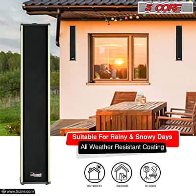 2PCS 5Core Outdoor Speakers Stereo In Wall Speaker Pair 300W Peak Passive Outside Surface Mount Wired Waterproof Patio House Garage Indoor Exterior Audio System Out Door Bocinas Para Casa-WS 30T 2 PCS image 18