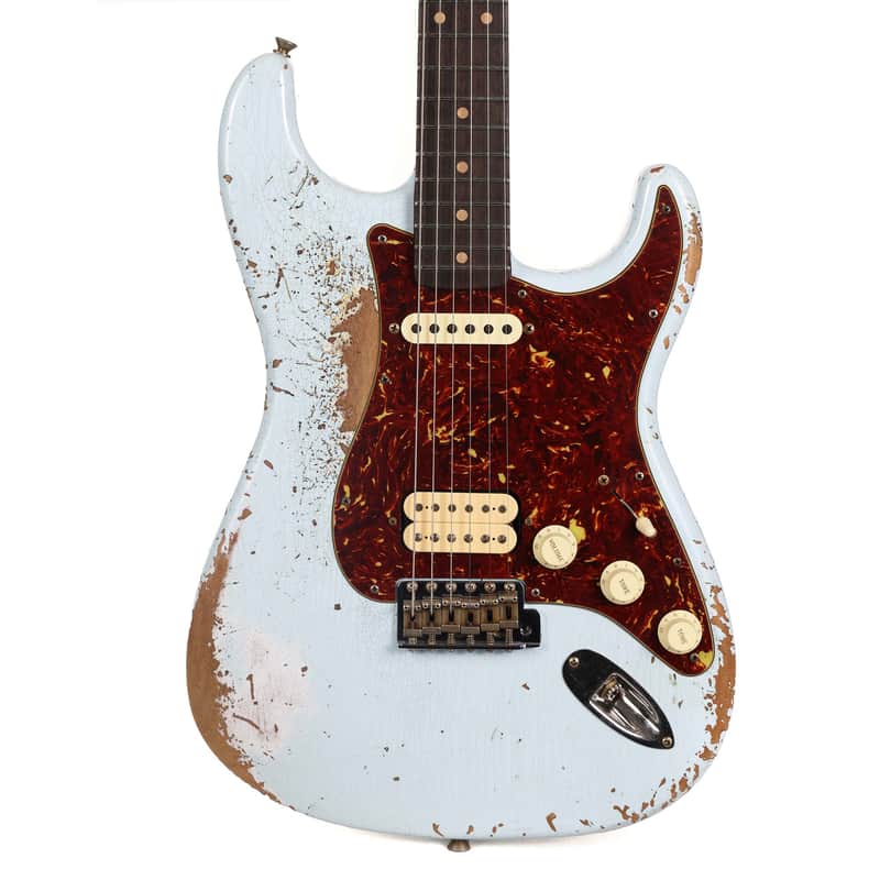 Fender Custom Shop '60s Roasted HS Stratocaster Heavy Relic Sonic Blue image 1