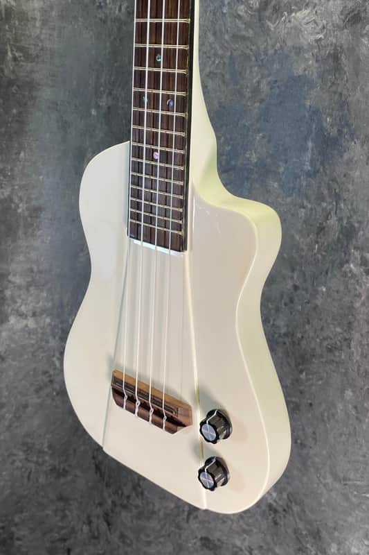 Eleuke RHT-C Solid Body/Electric Concert Size Ukulele - Gloss White image 1