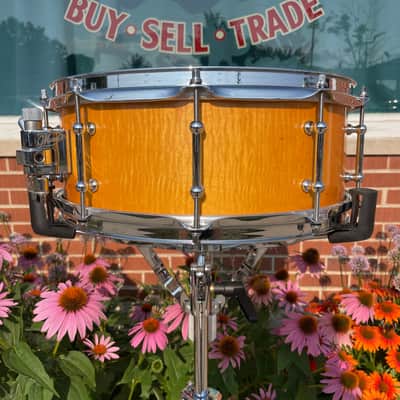Maelo Drums 5th Anniversary Curly Maple 5.5x14 Snare Drum image 9