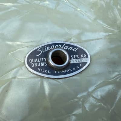 RARE Slingerland 70's 5ply 26 x 14 Bass Drum in WMP White Marine Pearl! image 5