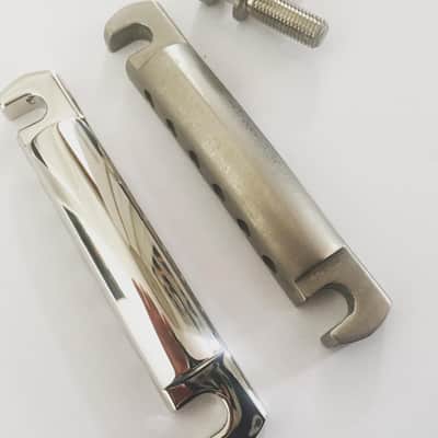 Hand aged Gibson Historic PTTP-060 Aluminium Lightweight Tailpiece w/posts, relic, stoptail | 59 Parts image 2