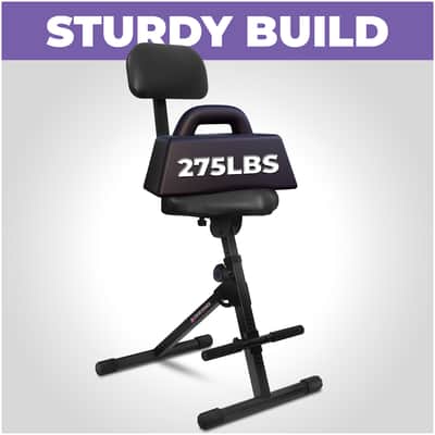 Liquid Stands Adjustable Guitar Stool with Backrest - Drum Seat, Musician Chair image 6