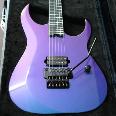 Schecter USA CUSTOM SHOP Sunset Extreme FR Blue-Purple Chameleon 6-String Electric Guitar w/ Black Tolex Hard Case image 3