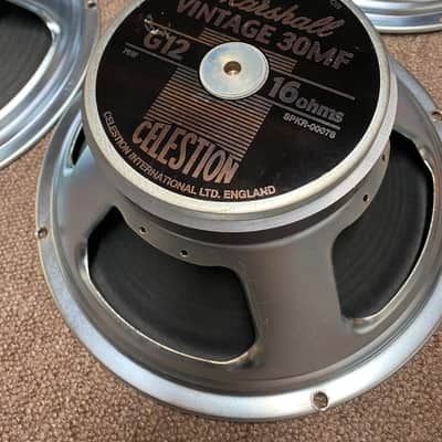 Rare - Made in UK - Marshall Celestion 70w Vintage 30 MF V30 Speakers - G12 - 16 Ohm - Set of Four - MF280 - 1960 image 10