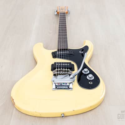1970s Mosrite Ventures Model “Avenger” Vintage Electric Guitar White w/ Moseley Vibrato, Firstman Japan image 11