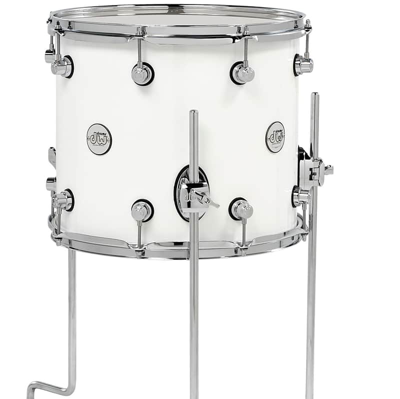 DW Design Series Gloss White Lacquer 14" Floor Tom DDLG1214TTWH image 1