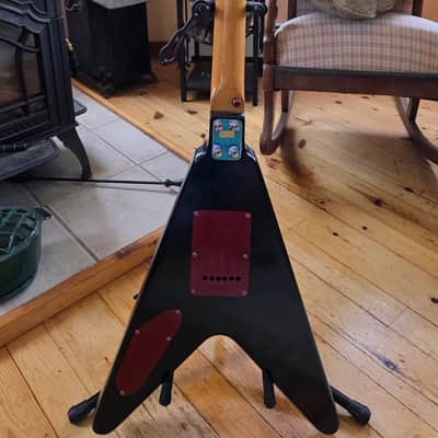 Hondo 767 FLYING V 1980s - Black/ RED ACCESSORIES image 2