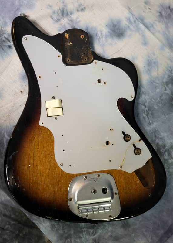 Vintage 1960's Zenon Japan Electric Guitar Body Pickguard Switches Wiring PotsLuthier Parts image 1