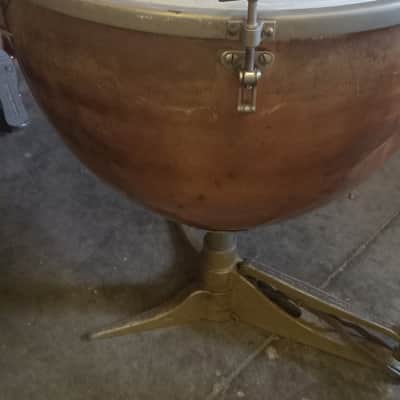 26" Vintage WFL Drum Co Concert Grand Pedal Timpani - Copper 25" image 6