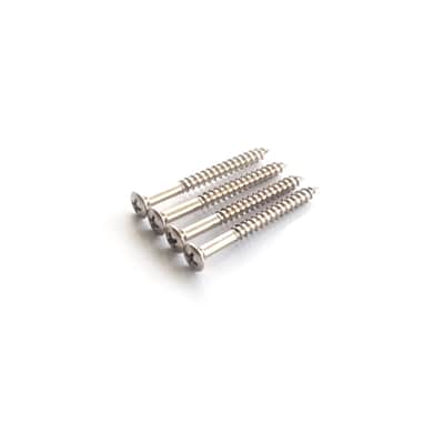 Guitar Neck Plate Screws - Chrome x4 image 1