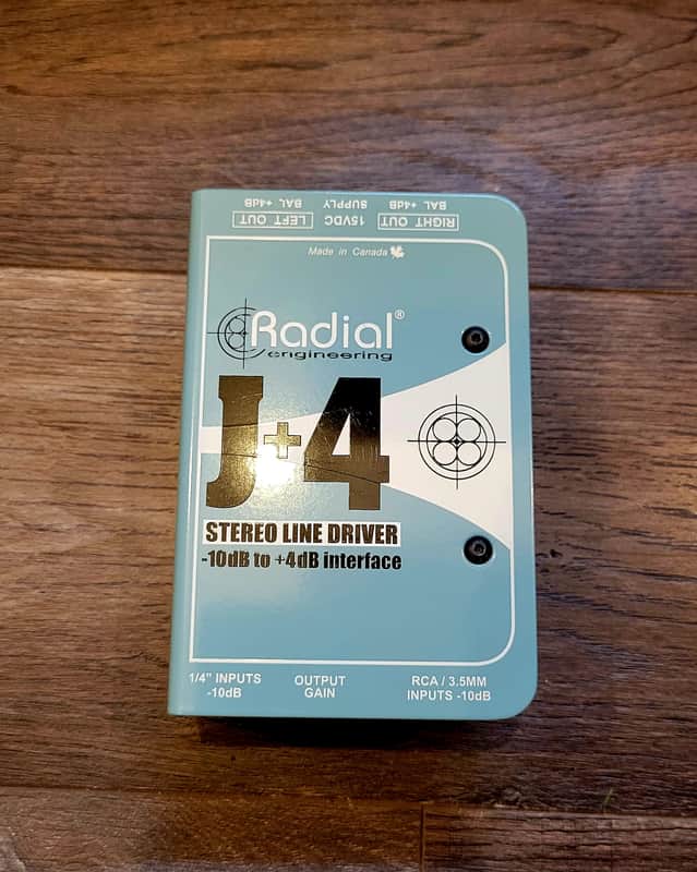Radial J+4 Stereo Line Driver DI Box 2010s - Seafoam Blue image 1