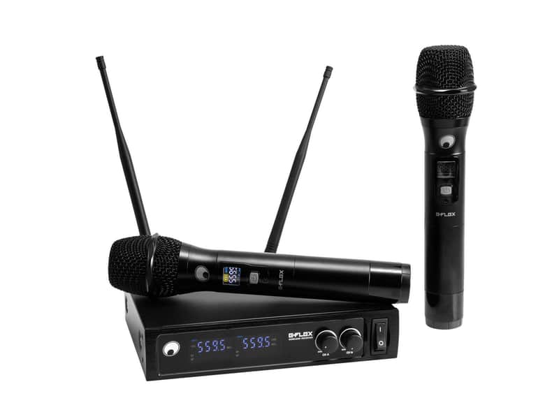 Omnitronic UHF E-FLEX 2 Doppel Funkmikro image 1