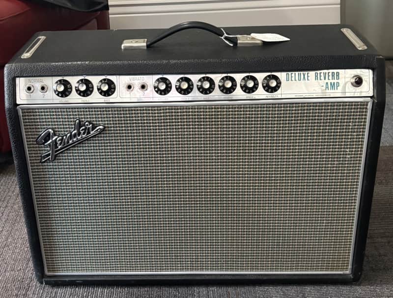 Fender Deluxe Reverb "Drip Edge" 2-Channel 22-Watt 1x12" Guitar Combo 1968 - 1969 - Silverface image 1