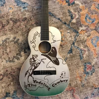 Vintage Regal Jerry the Yodeling cowboy parlor guitar 1940 with case image 1