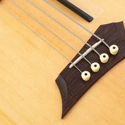 Warwick RockBass Alien Deluxe Hybrid Thinline, Lefthand, 4-String - Natural Transparent Satin image 3