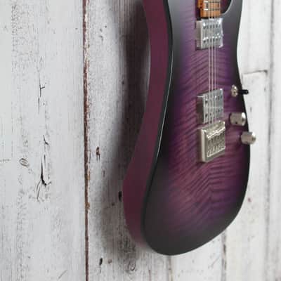 Schecter C-1 Standard Plus Electric Guitar Flame Maple Transparent Purple Burst image 9