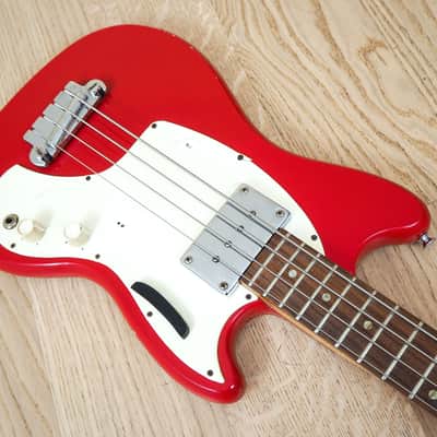 1966 Kalamazoo Bass KB-1 Vintage Short Scale Bass Guitar Cardinal Red EB-0 w/ohc image 10
