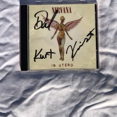 Nirvana 'In Utero' Signed Kurt Cobain MTV Live & Loud COA image 1