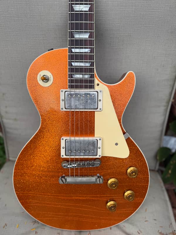 Gibson Mint 2025 Gibson Custom Shop Limited Edition Murphy Lab '57 Les Paul - Orange Sparkle image 1