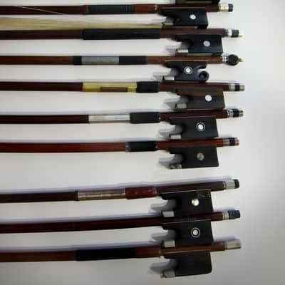 German Violin Bows Various Makers High Quality 4/4, 7/8, & 3/4 Sizes Lot of Twelve(12) Circa-1900s-Brown image 18