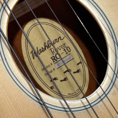 Washburn RO10 Rover Steel String Travel Acoustic Guitar, excellent image 3